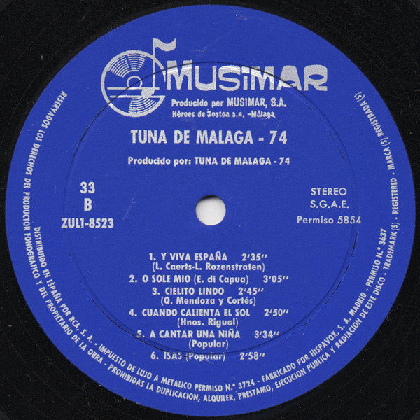 Tuna De Malaga : Tuna De Malaga (LP)