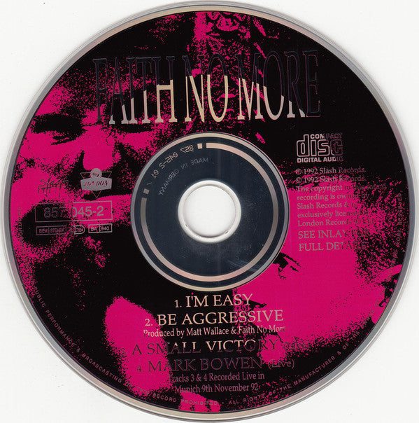 Faith No More : I'm Easy / Be Aggressive (CD, Single, J-c)