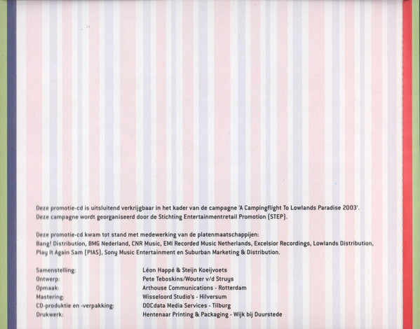Various : A Campingflight To Lowlands Paradise 2003 (3xCD, Comp)