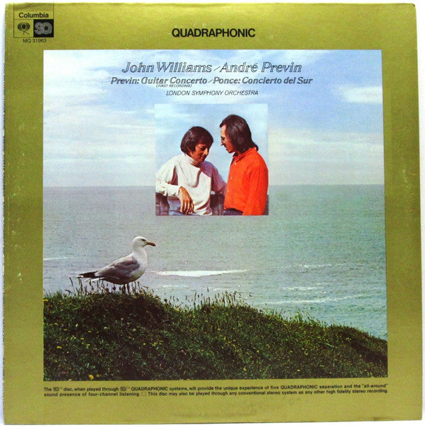 John Williams (7) / André Previn : André Previn / Manuel María Ponce Cuéllar : Guitar Concerto / Concierto Del Sur (LP, Album, Quad)