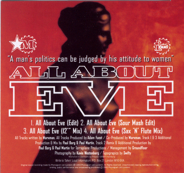 Marxman : All About Eve (CD, Single)