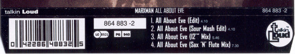 Marxman : All About Eve (CD, Single)