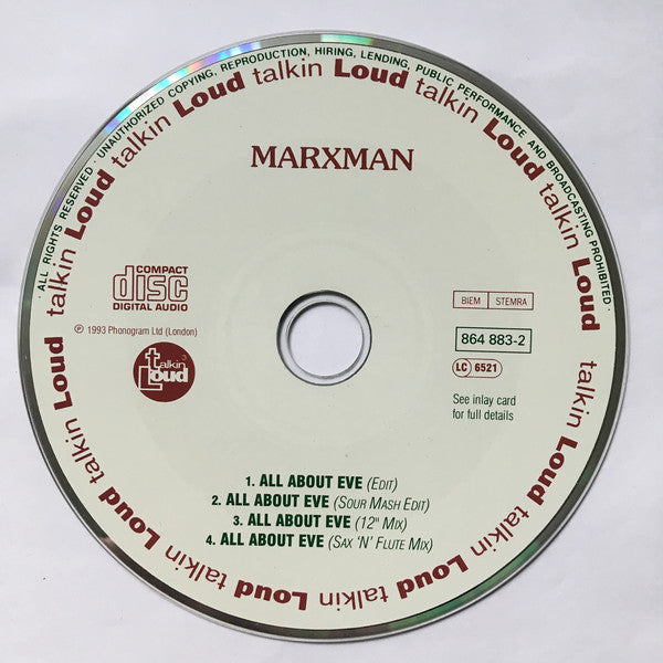 Marxman : All About Eve (CD, Single)