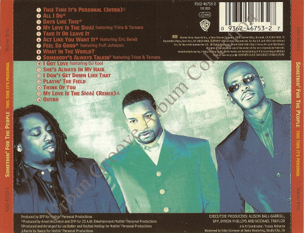 Somethin' For The People : This Time It's Personal (CD, Album)