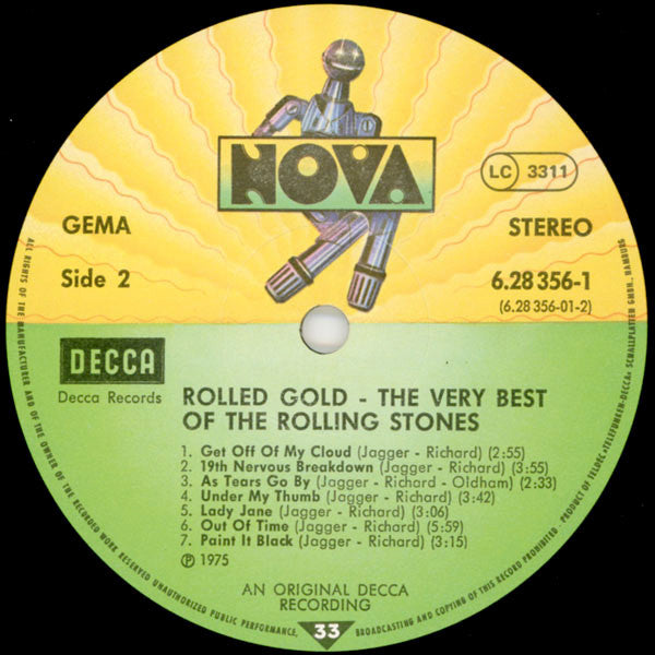 The Rolling Stones : Rolled Gold (The Very Best Of The Rolling Stones) (2xLP, Comp, RP, Gat)