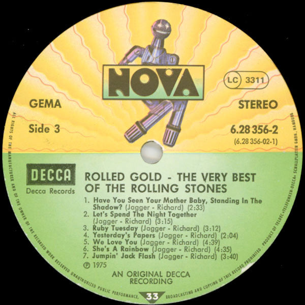 The Rolling Stones : Rolled Gold (The Very Best Of The Rolling Stones) (2xLP, Comp, RP, Gat)