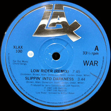 War : Low Rider (Remix) (12", Single)