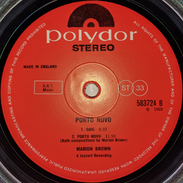 Marion Brown : Porto Novo (LP, Album)
