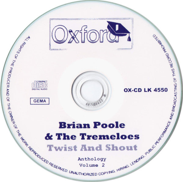 Brian Poole & The Tremeloes : Twist And Shout (Anthology Vol 2) (CD, Comp)
