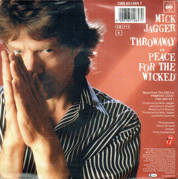 Mick Jagger : Throwaway (7", Single)