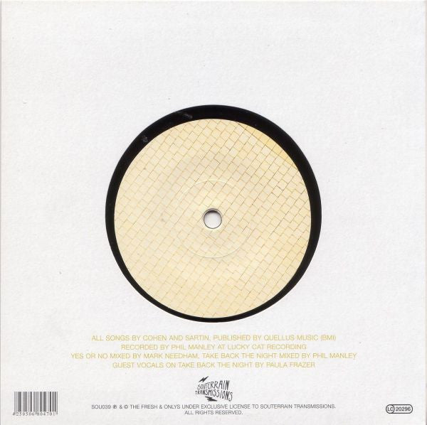 The Fresh & Onlys : Yes Or No (7", Single, Ltd)