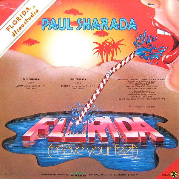Paul Sharada : Florida (Move Your Feet) (12")