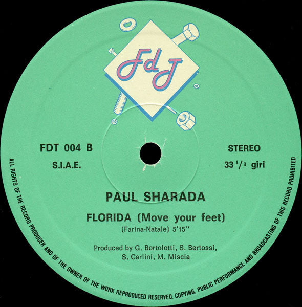Paul Sharada : Florida (Move Your Feet) (12")