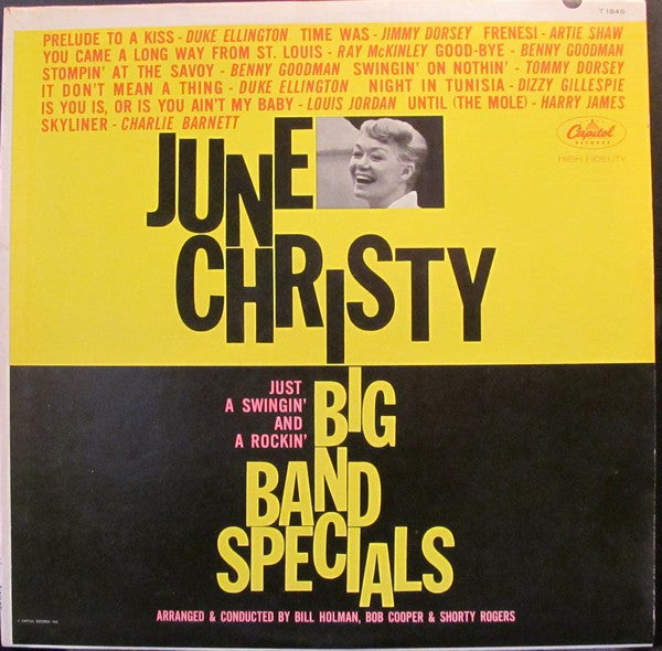 June Christy : Big Band Specials (LP, Album, Mono)