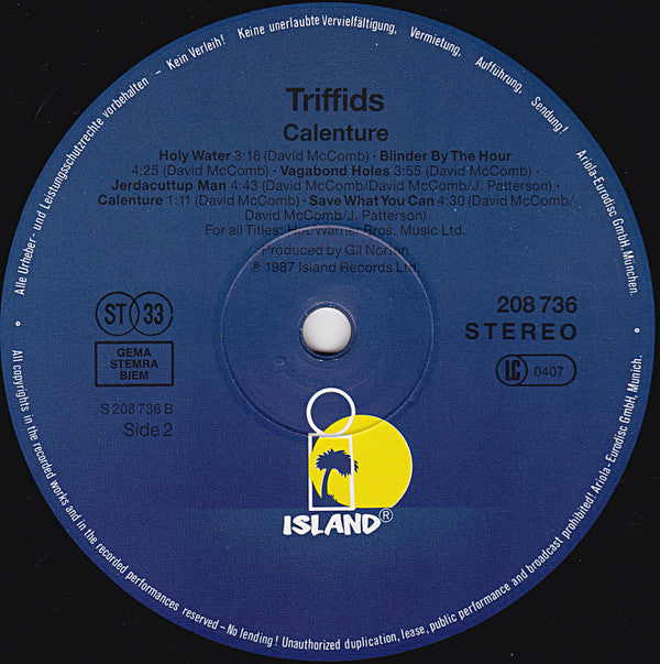 The Triffids : Calenture (LP, Album)