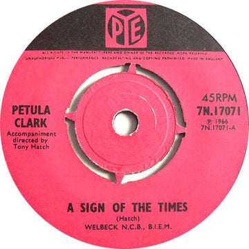 Petula Clark : A Sign Of The Times (7")