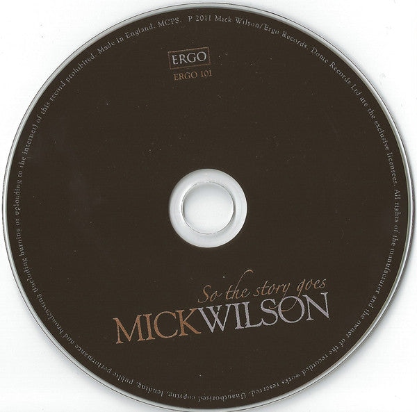 Mick Wilson : So The Story Goes (CD, Album)