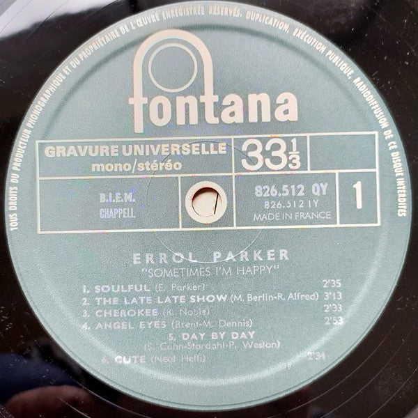 Errol Parker : Le Roi Du Jazz Piano (LP, RE)