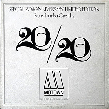 Various : 20/20 Twenty No.1 Hits From Twenty Years At Motown (2xLP, Comp)