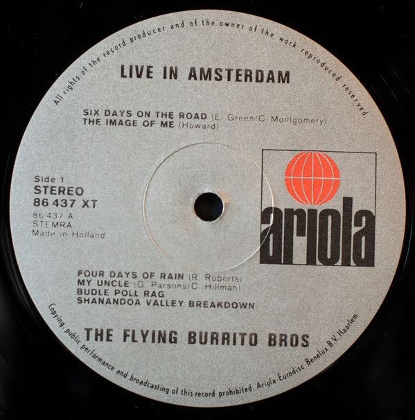 The Flying Burrito Bros : Live In Amsterdam (2xLP, Album)