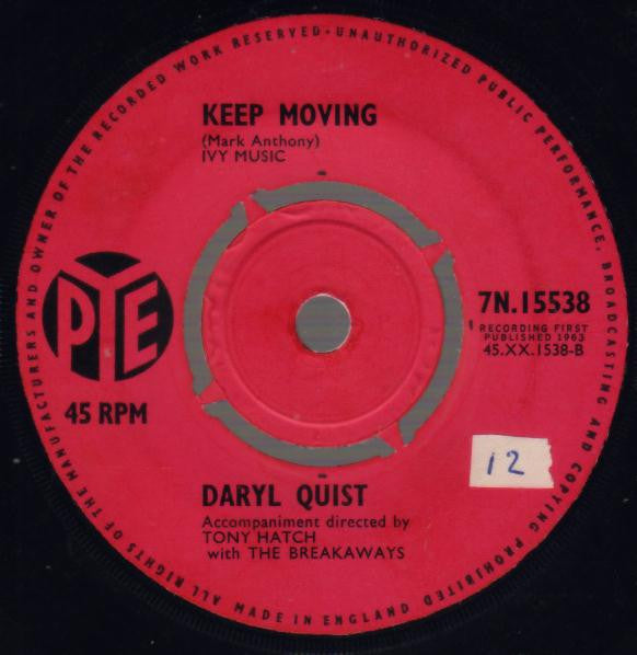 Daryl Quist : Thanks To You (7", Single)