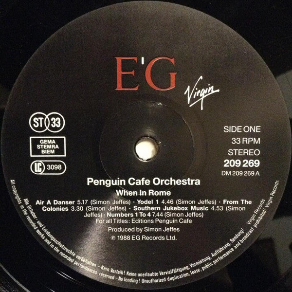 Penguin Cafe Orchestra : When In Rome... (LP, Album)