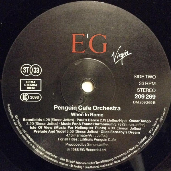 Penguin Cafe Orchestra : When In Rome... (LP, Album)