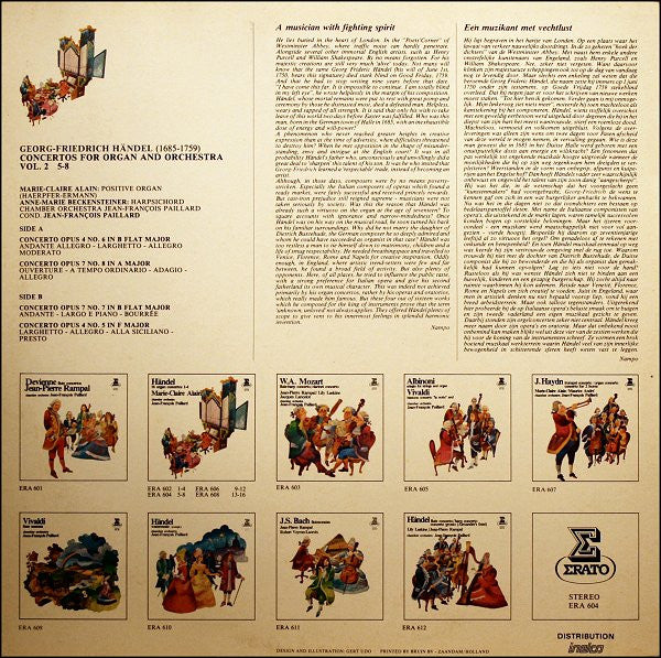 Georg Friedrich Händel - Marie-Claire Alain & Orchestre De Chambre Jean-François Paillard : 16 Concertos For Organ & Orchestra, Vol. 2: 5 - 8 (LP, Album)