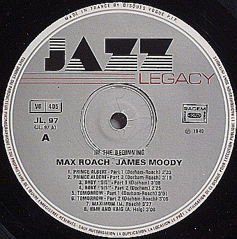 Max Roach - James Moody : In The Beginning (LP, Comp)