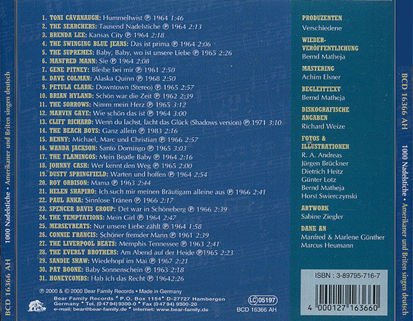 Various : 1000 Nadelstiche - Amerikaner & Briten Singen Deutsch (CD, Comp, Mono)