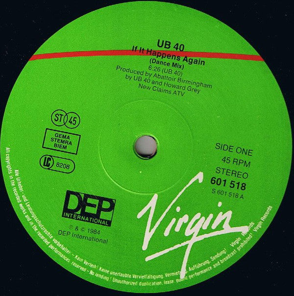 UB40 : If It Happens Again (12")