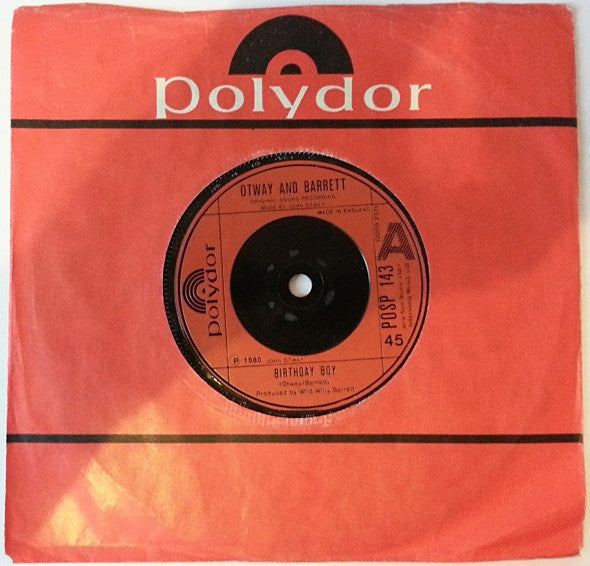 John Otway And Wild Willy Barrett : Birthday Boy (7", Single)