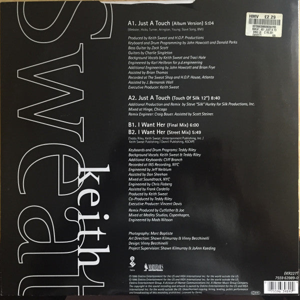 Keith Sweat : Just A Touch (12")