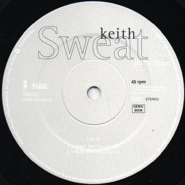 Keith Sweat : Just A Touch (12")
