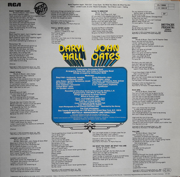 Daryl Hall & John Oates : Bigger Than Both Of Us (LP, Album, RE)
