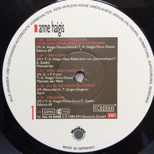 Anne Haigis : Anne Haigis (LP, Album)