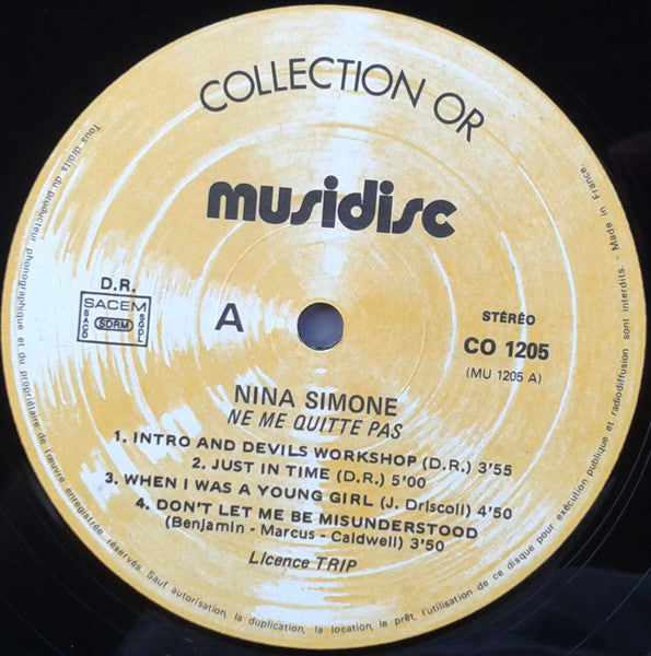 Nina Simone : Ne Me Quitte Pas (LP, Album, RE)