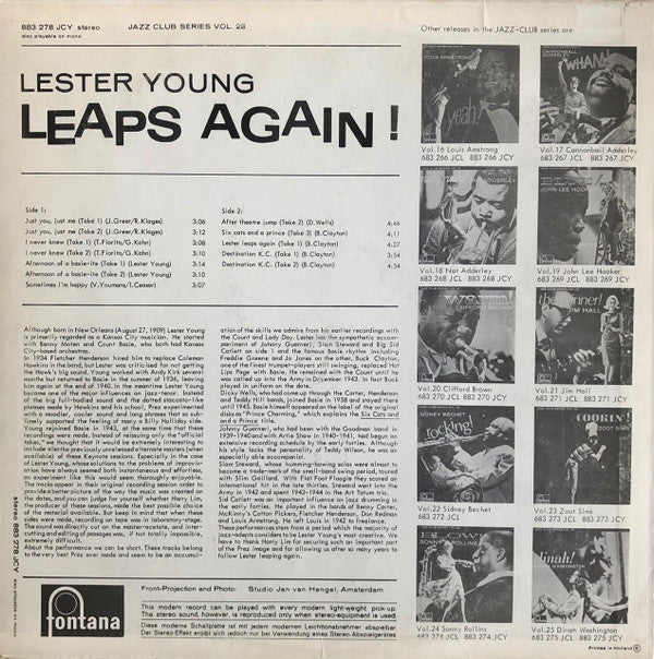 Lester Young : Leaps Again! (LP, Comp)