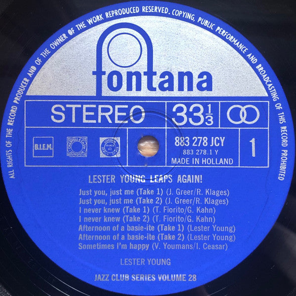 Lester Young : Leaps Again! (LP, Comp)