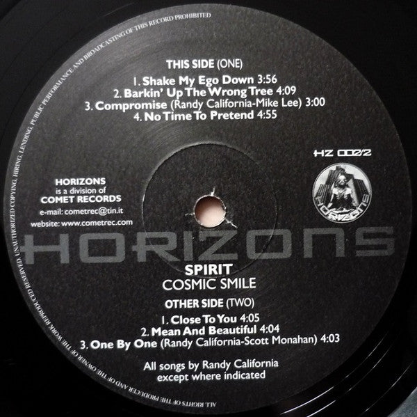 Spirit (8) : Cosmic Smile (2xLP, Album, Gat)