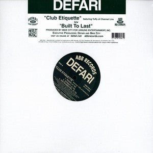 Defari : Club Etiquette / Built To Last (12")