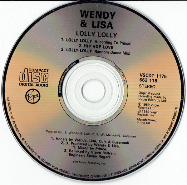 Wendy & Lisa : Lolly Lolly (CD, Maxi)