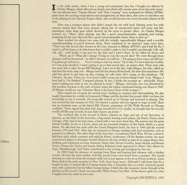 Gene Shaw Sextet : Debut In Blues (LP, Album)