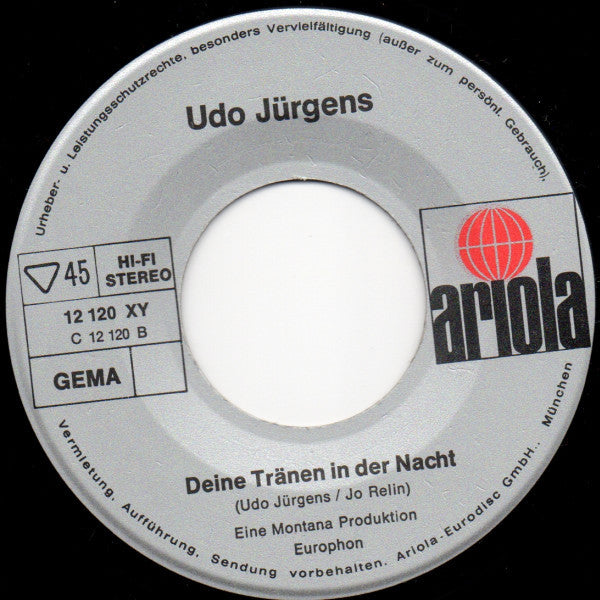 Udo Jürgens : Vergiß Die Liebe Nicht (7", Single)
