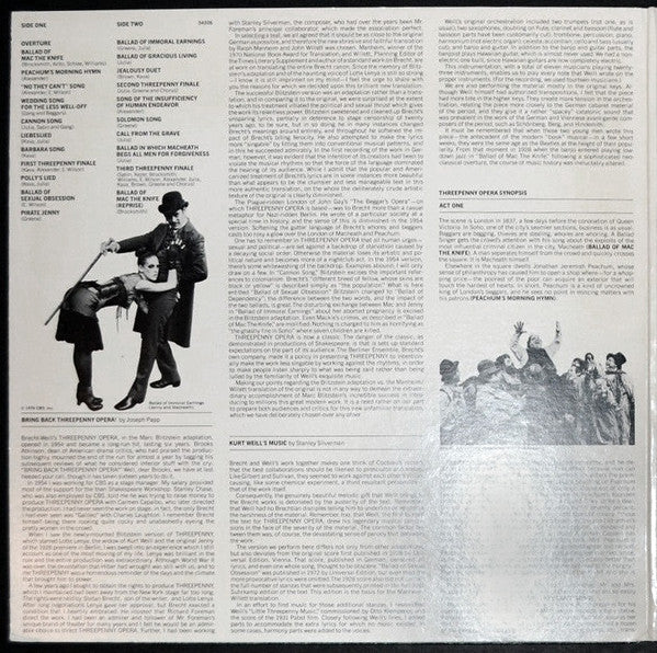 Kurt Weill and Bertolt Brecht : Three Penny Opera - Original Cast Recording (LP, Album, Quad, Gat)