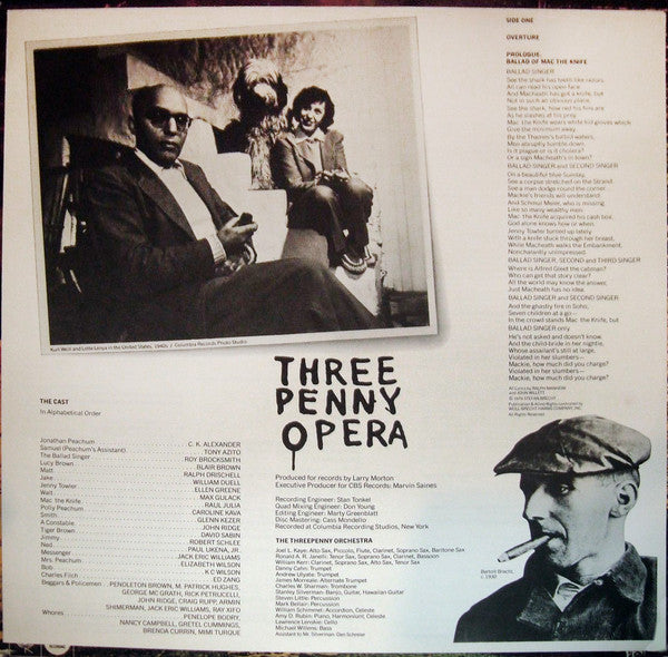 Kurt Weill and Bertolt Brecht : Three Penny Opera - Original Cast Recording (LP, Album, Quad, Gat)
