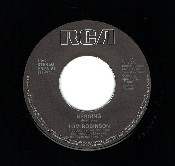 Tom Robinson : Back In The Old Country (7", Single)