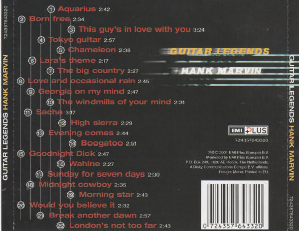 Hank Marvin : Guitar Legends (CD, Comp)