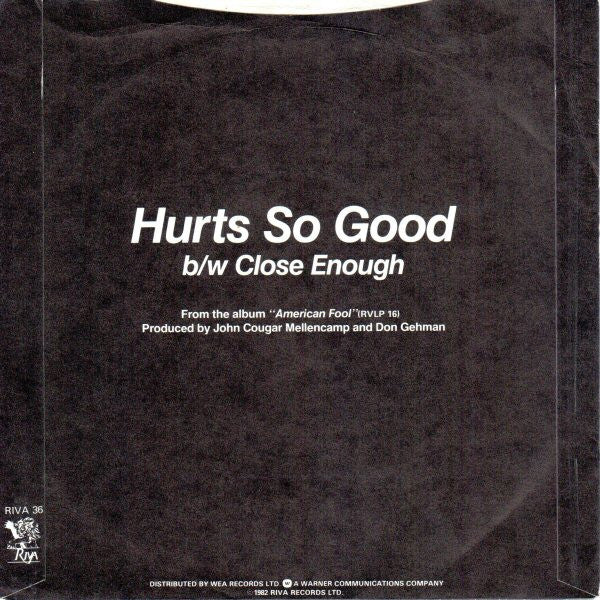 John Cougar* : Hurts So Good (7", Single)