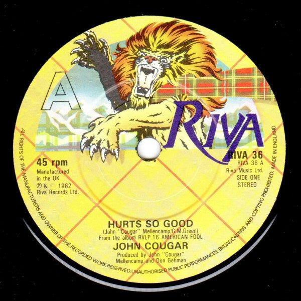 John Cougar* : Hurts So Good (7", Single)